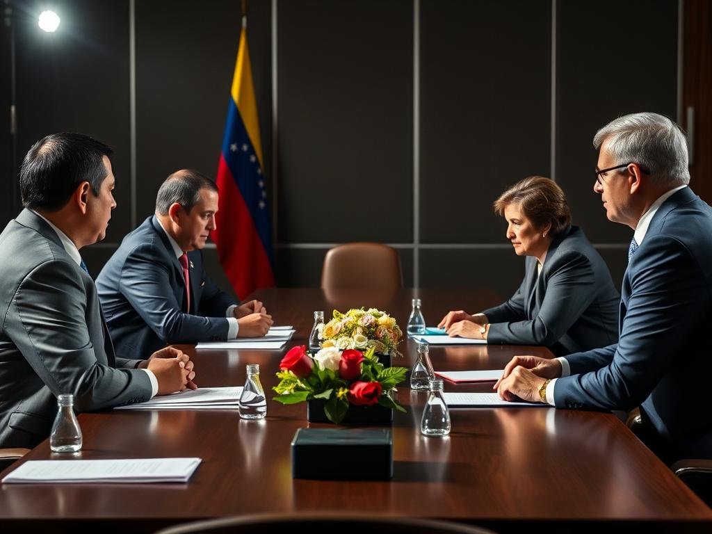 Dialog antara pemerintah dan oposisi Venezuela dengan mediasi internasional terkait isu HAM di Venezuela Dialog antara pemerintah dan oposisi Venezuela dengan mediasi internasional terkait isu HAM di Venezuela