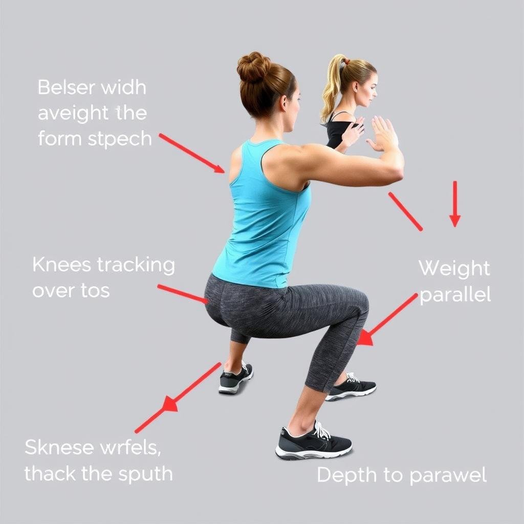 Gerakan Squat dalam rutinitas HIIT pemula Gerakan Squat dalam rutinitas HIIT pemula