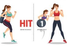Ilustrasi HIIT untuk pemula turun berat badan dengan gerakan dasar