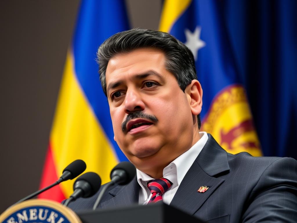 Potret Presiden Nicolas Maduro dalam konferensi pers terkait isu HAM di Venezuela Potret Presiden Nicolas Maduro dalam konferensi pers terkait isu HAM di Venezuela