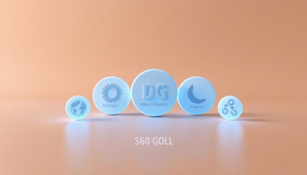 A high-resolution, photorealistic image of the Sustainable Development Goals (SDG) icons on a solid, minimalist background. The SDG icons should be prominently displayed in the center, rendered with a sleek, modern aesthetic. The icons should be illuminated by soft, directional lighting that casts subtle shadows, creating depth and dimension. The background should be a simple, muted tone that allows the SDG icons to stand out and be the focal point of the image. The overall composition should be balanced and visually striking, conveying a sense of importance and global significance.
